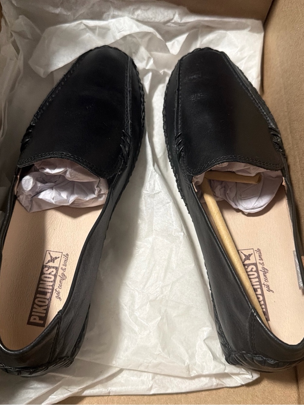 Pikolinos Jerez Leather Slip On Moccasins Size 37. Us 6.5-7